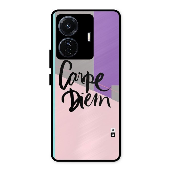 Stripes Black Diem Metal Back Case for iQOO Z6
