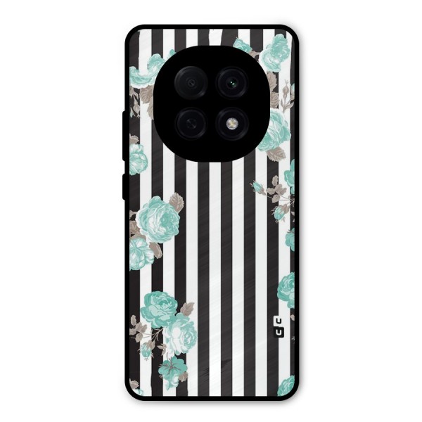 Stripes Bloom Metal Back Case for Oppo F29 Pro