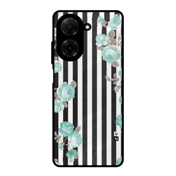 Stripes Bloom Metal Back Case for Poco C71
