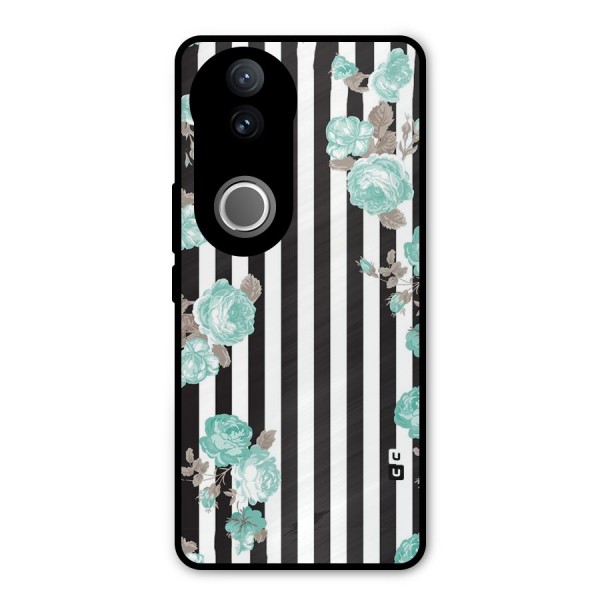 Stripes Bloom Metal Back Case for Vivo V50e