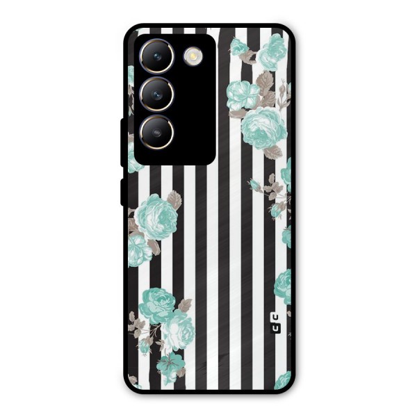 Stripes Bloom Metal Back Case for Vivo Y200e