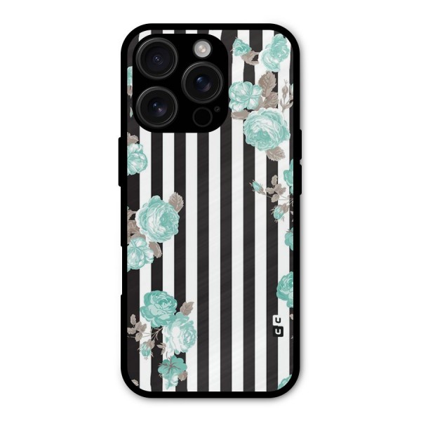 Stripes Bloom Metal Back Case for iPhone 16 Pro