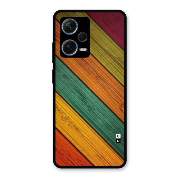 Stripes Classic Design Metal Back Case for Redmi Note 12 Pro Plus 5G