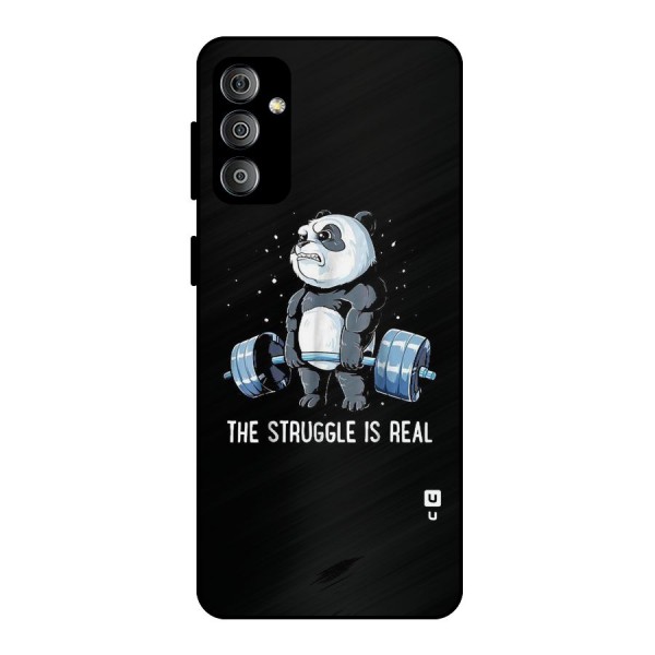 Struggle is Real Panda Metal Back Case for Galaxy F23