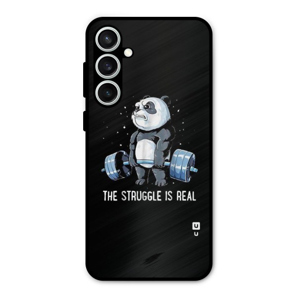 Struggle is Real Panda Metal Back Case for Galaxy S23 FE