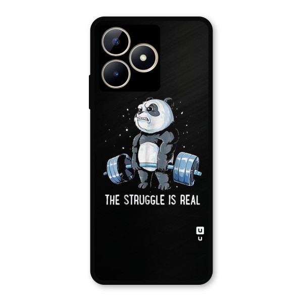 Struggle is Real Panda Metal Back Case for Realme Narzo N53