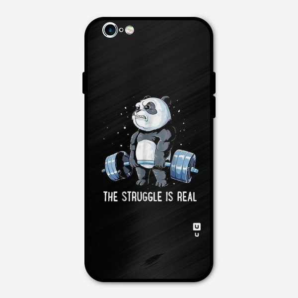 Struggle is Real Panda Metal Back Case for iPhone 6 6s