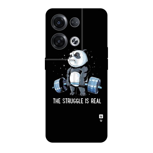 Struggle is Real Panda Original Polycarbonate Back Case for Oppo Reno8 Pro 5G