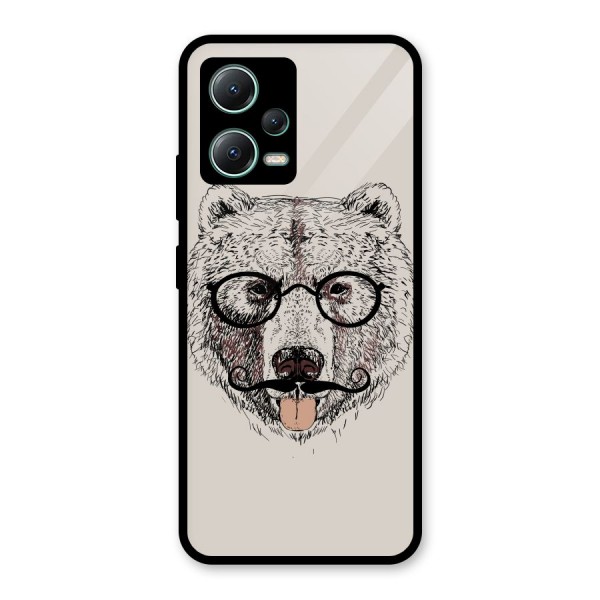 Studious Bear Glass Back Case for Poco X5