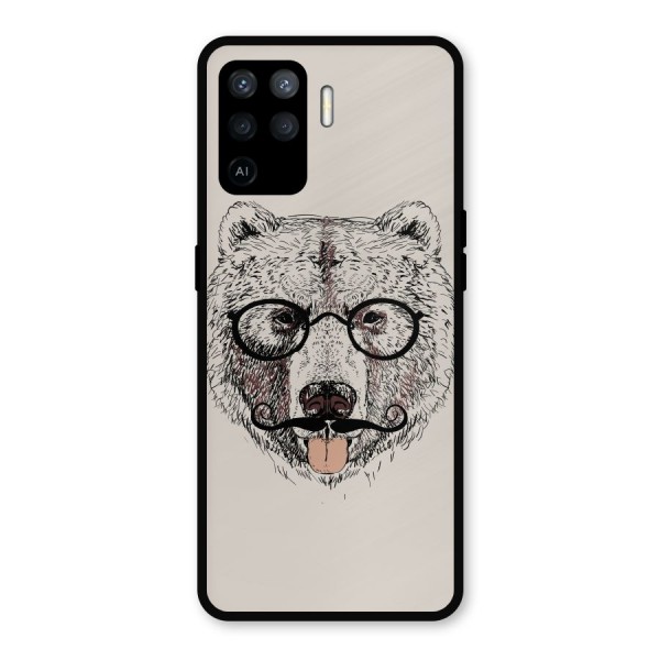 Studious Bear Metal Back Case for Oppo F19 Pro