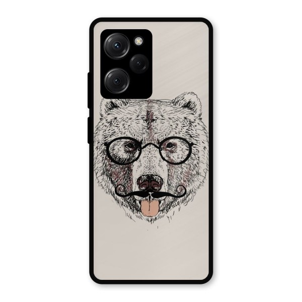 Studious Bear Metal Back Case for Poco X5 Pro