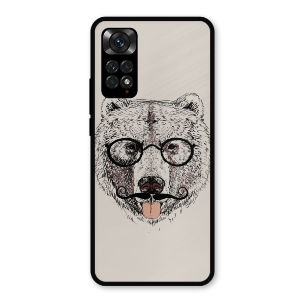 Studious Bear Metal Back Case for Redmi Note 11