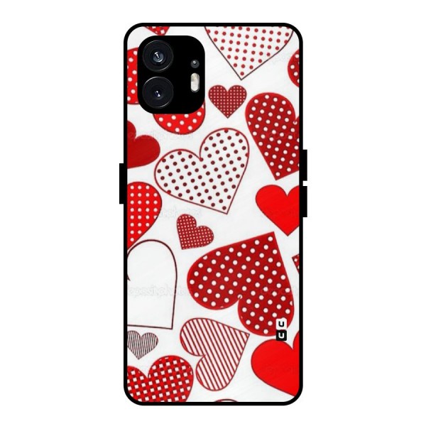 Style Hearts Metal Back Case for Nothing Phone 2