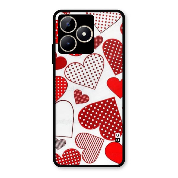 Style Hearts Metal Back Case for Realme C53