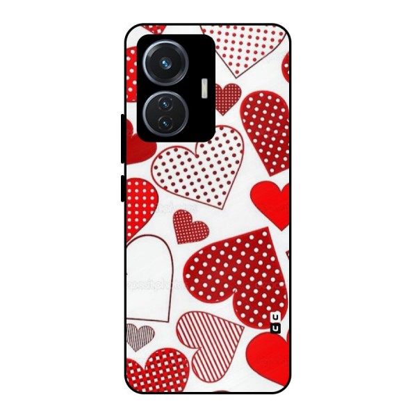 Style Hearts Metal Back Case for iQOO Z6 44W