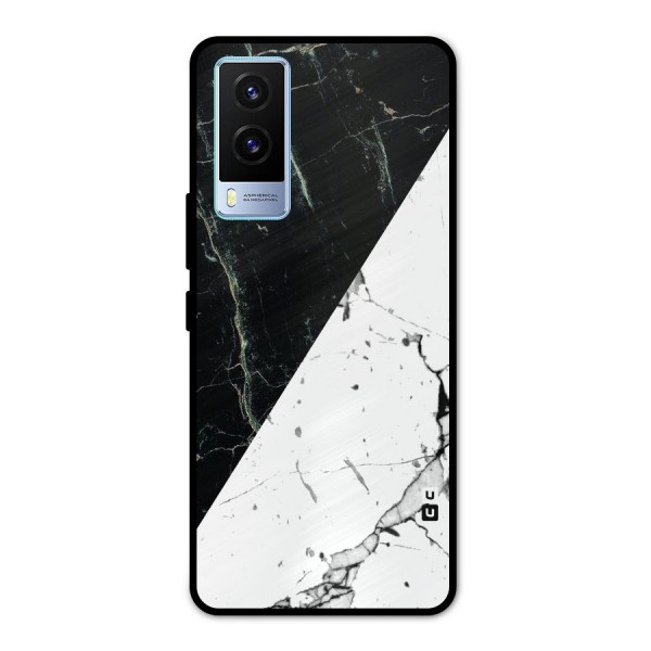 Stylish Diagonal Marble Metal Back Case for Vivo V21e 5G