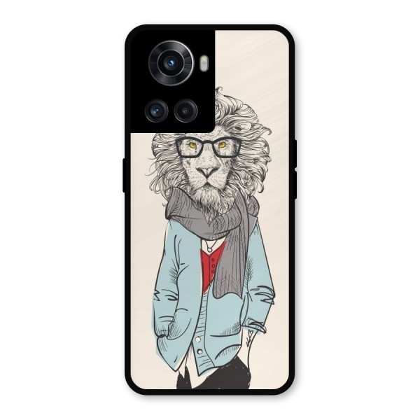 Stylish Lion Metal Back Case for OnePlus 10R