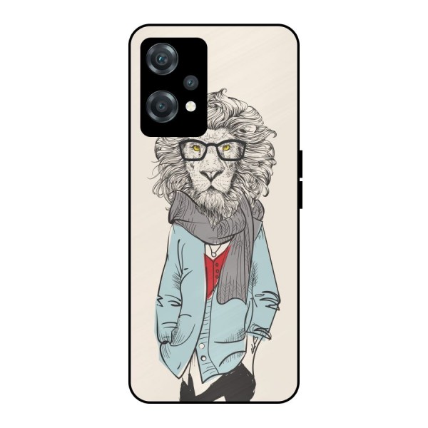 Stylish Lion Metal Back Case for OnePlus Nord CE 2 Lite 5G