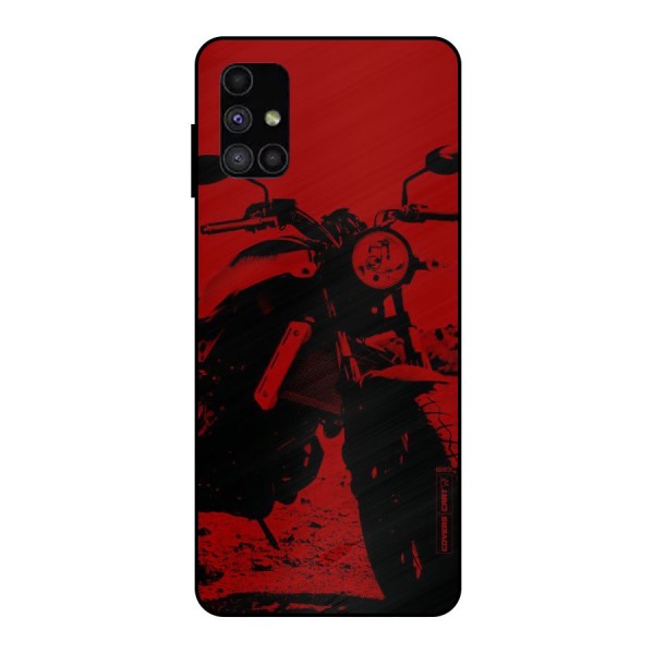 Stylish Ride Red Metal Back Case for Galaxy M51