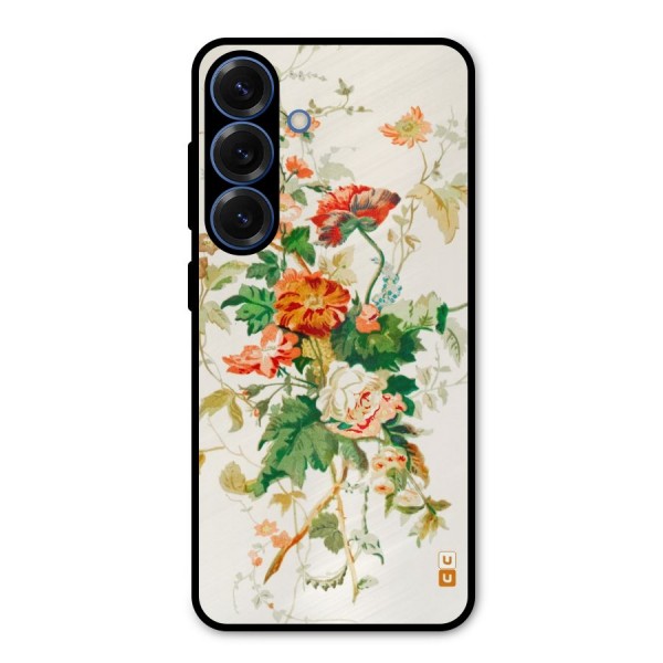 Summer Floral Metal Back Case for Galaxy S25