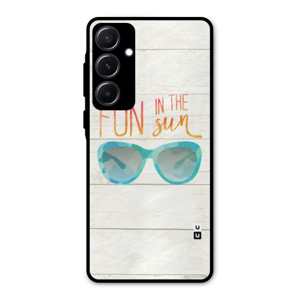 Sun Fun Metal Back Case for Galaxy A55