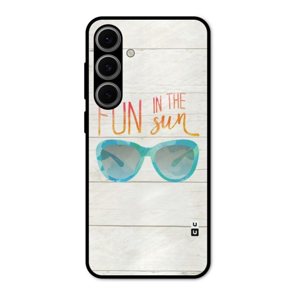 Sun Fun Metal Back Case for Galaxy S24 FE