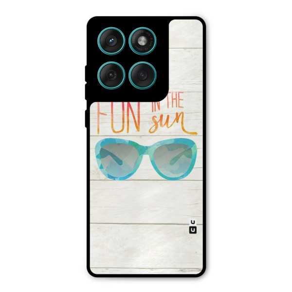 Sun Fun Metal Back Case for Motorola Edge 60