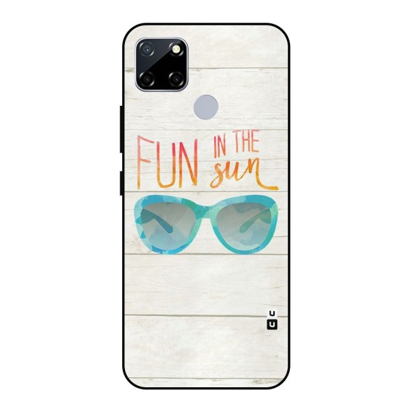 Sun Fun Metal Back Case for Realme Narzo 30A