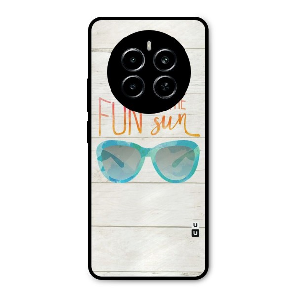 Sun Fun Metal Back Case for Realme P1