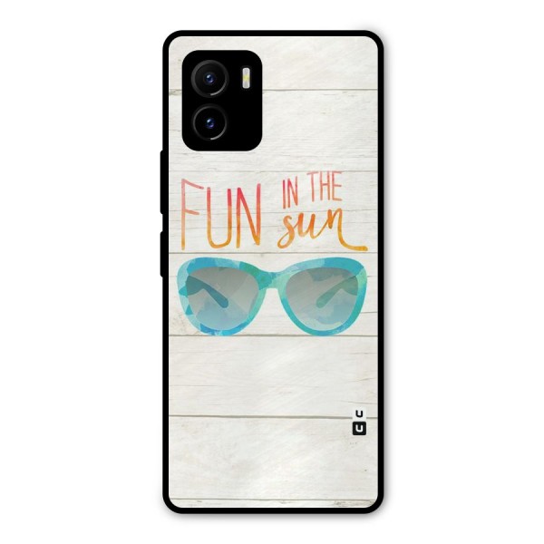 Sun Fun Metal Back Case for Vivo Y15s