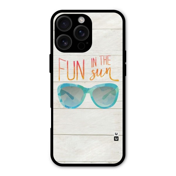 Sun Fun Metal Back Case for iPhone 16 Pro Max