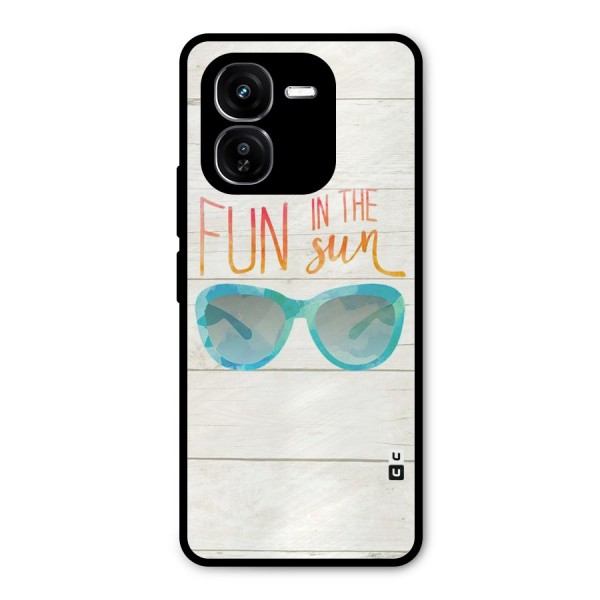 Sun Fun Metal Back Case for iQOO Z9x