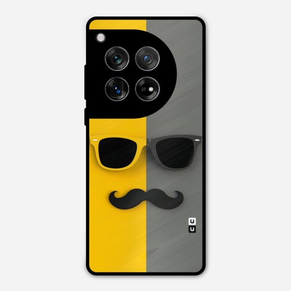 Sunglasses and Moustache Metal Back Case for OnePlus 12