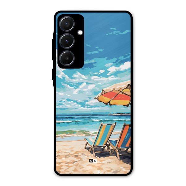 Sunny Beach Metal Back Case for Galaxy A55