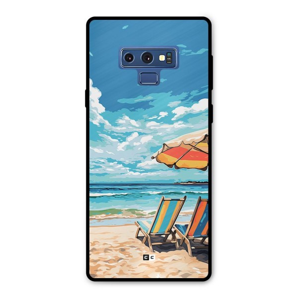 Sunny Beach Metal Back Case for Galaxy Note 9