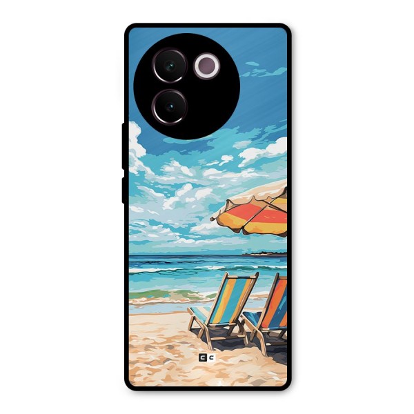 Sunny Beach Metal Back Case for Vivo V30e