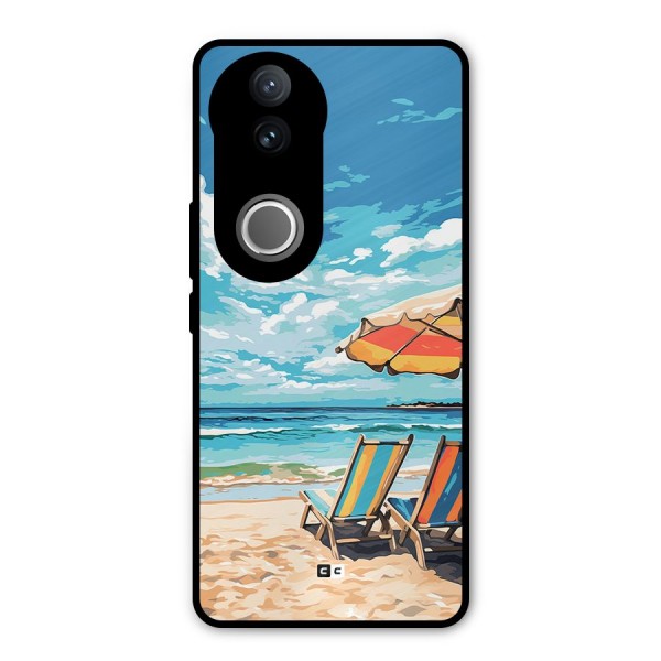 Sunny Beach Metal Back Case for Vivo V50e