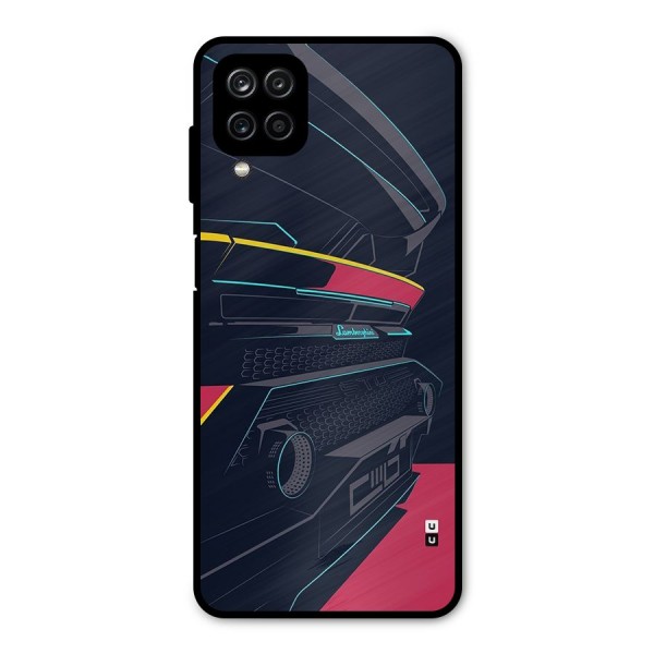 Super Car Parked Metal Back Case for Galaxy A12