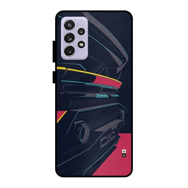 Super Car Parked Metal Back Case for Galaxy A72