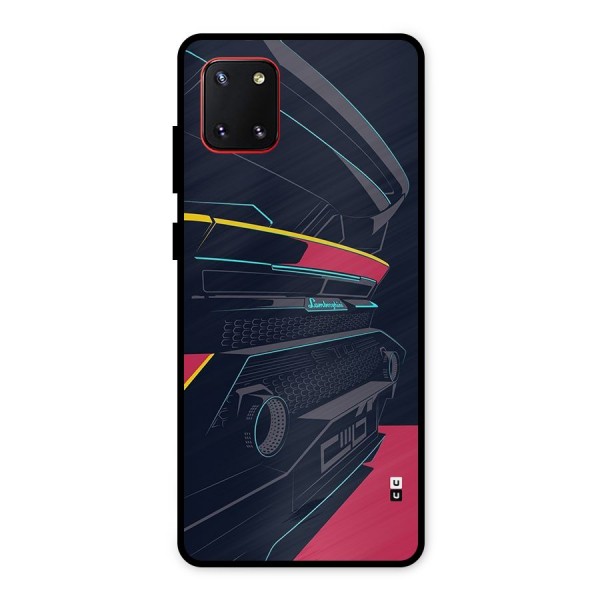 Super Car Parked Metal Back Case for Galaxy Note 10 Lite