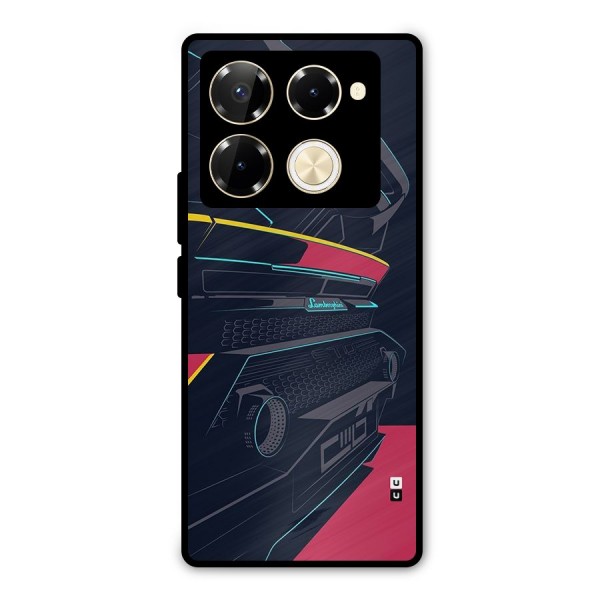 Super Car Parked Metal Back Case for Infinix Note 40 Pro