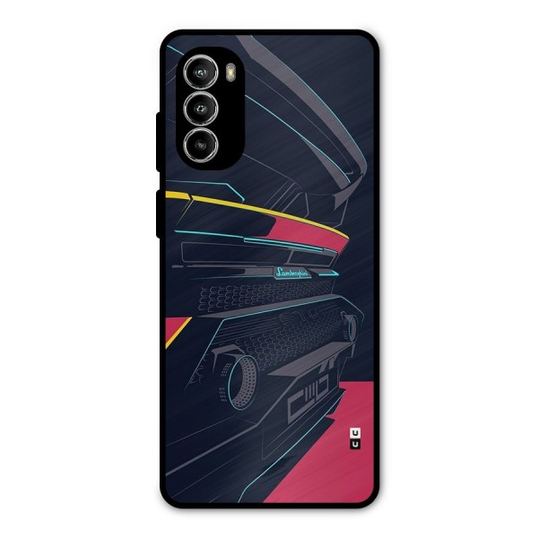Super Car Parked Metal Back Case for Moto G82