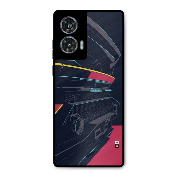 Super Car Parked Metal Back Case for Motorola G96