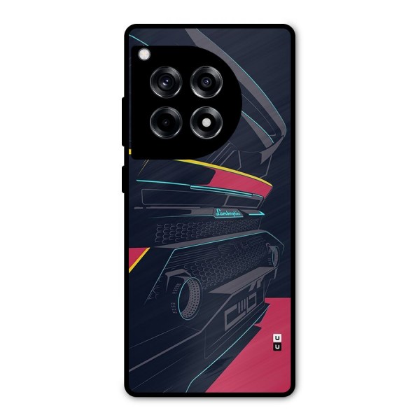 Super Car Parked Metal Back Case for OnePlus 12R