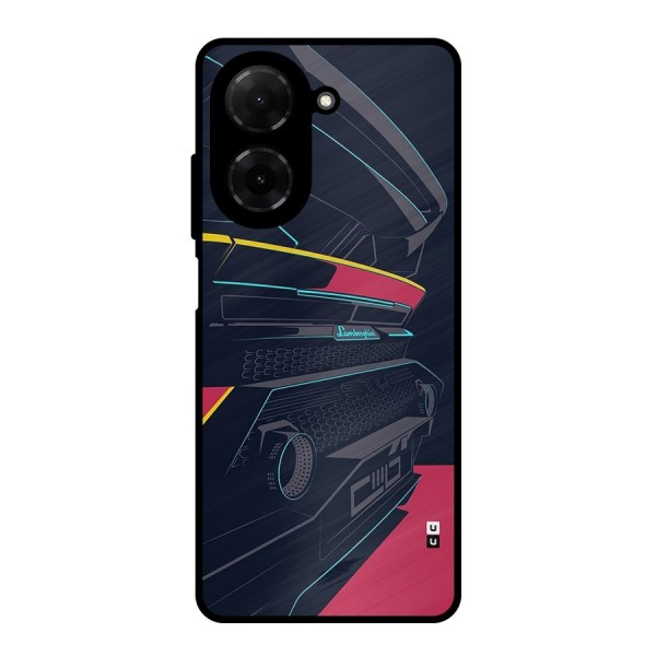 Super Car Parked Metal Back Case for Poco C71