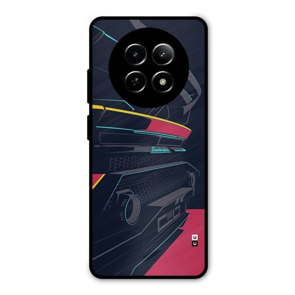 Super Car Parked Metal Back Case for Realme 12 5G