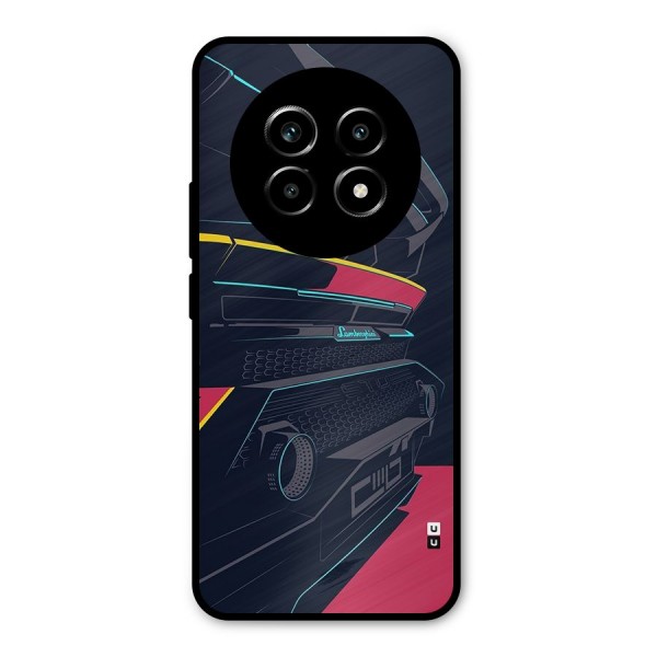 Super Car Parked Metal Back Case for Realme 13 Pro