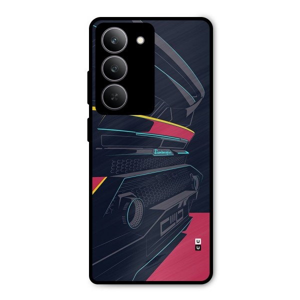 Super Car Parked Metal Back Case for Realme 14x