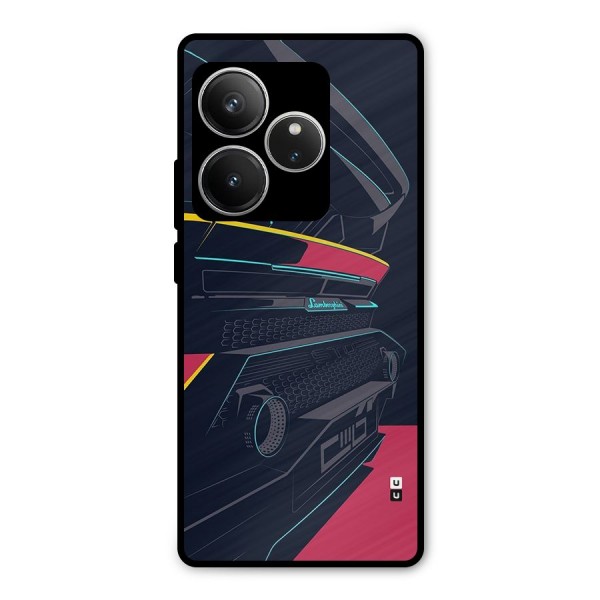 Super Car Parked Metal Back Case for Realme GT 6