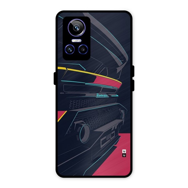 Super Car Parked Metal Back Case for Realme GT Neo 3